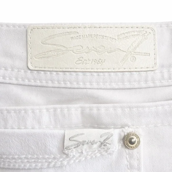 Seven7 White High-Rise Denim Shorts - Picture 4 of 6